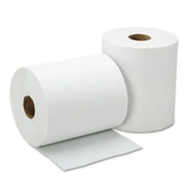 CONTINUOUS ROLL PAPER TOWEL, 8" X 600FT, WHITE, 12 ROLLS-BOX