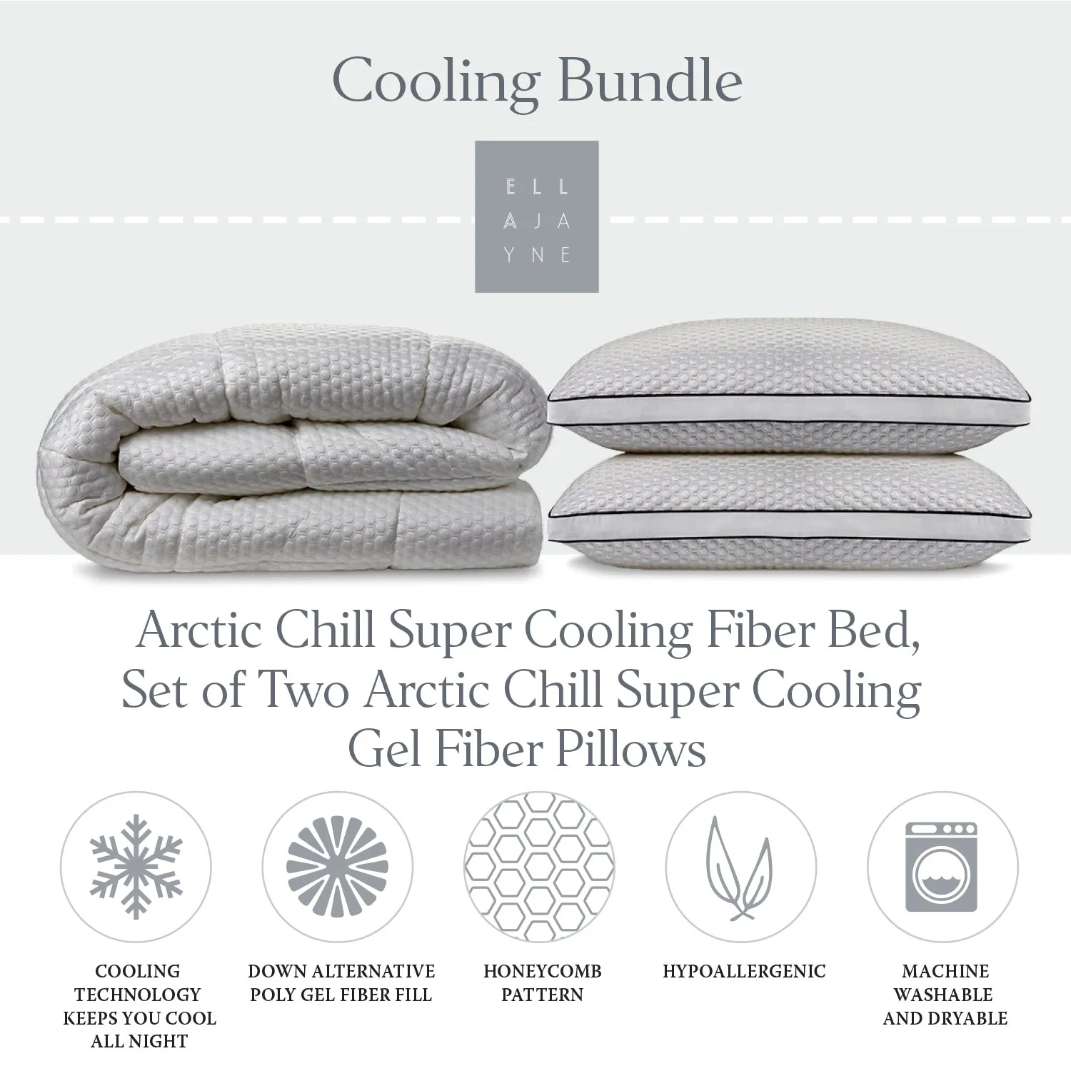 Cooling Bundle | Arctic Chill Cooling Fiber Bed and Arctic Chill Super Cooling Gel Fiber Pillow