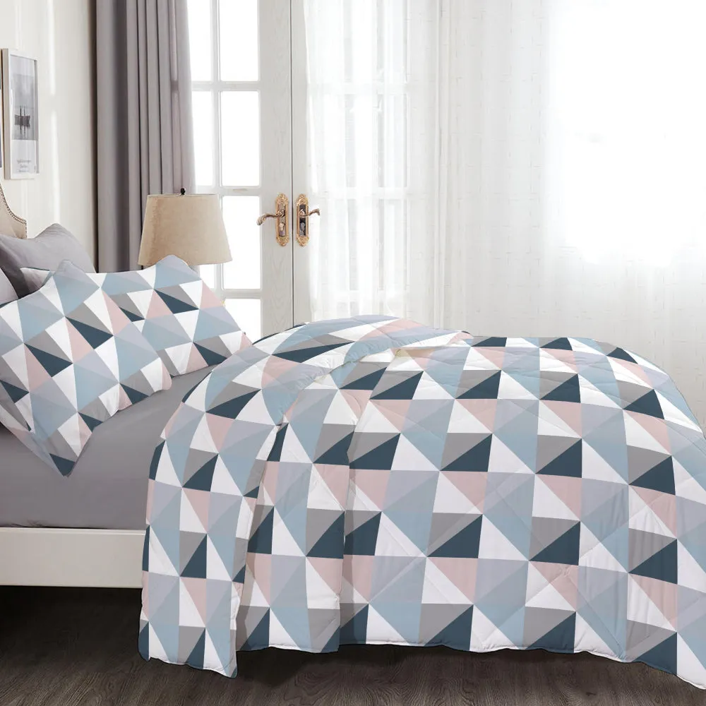 Cotton Home 4-Piece Luxury Cotton Comforter Set Abstract Stock