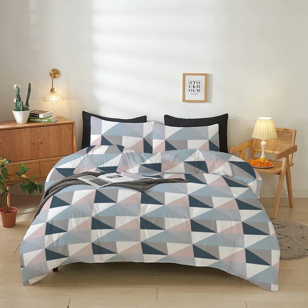 Cotton Home 4-Piece Luxury Cotton Comforter Set Abstract Stock