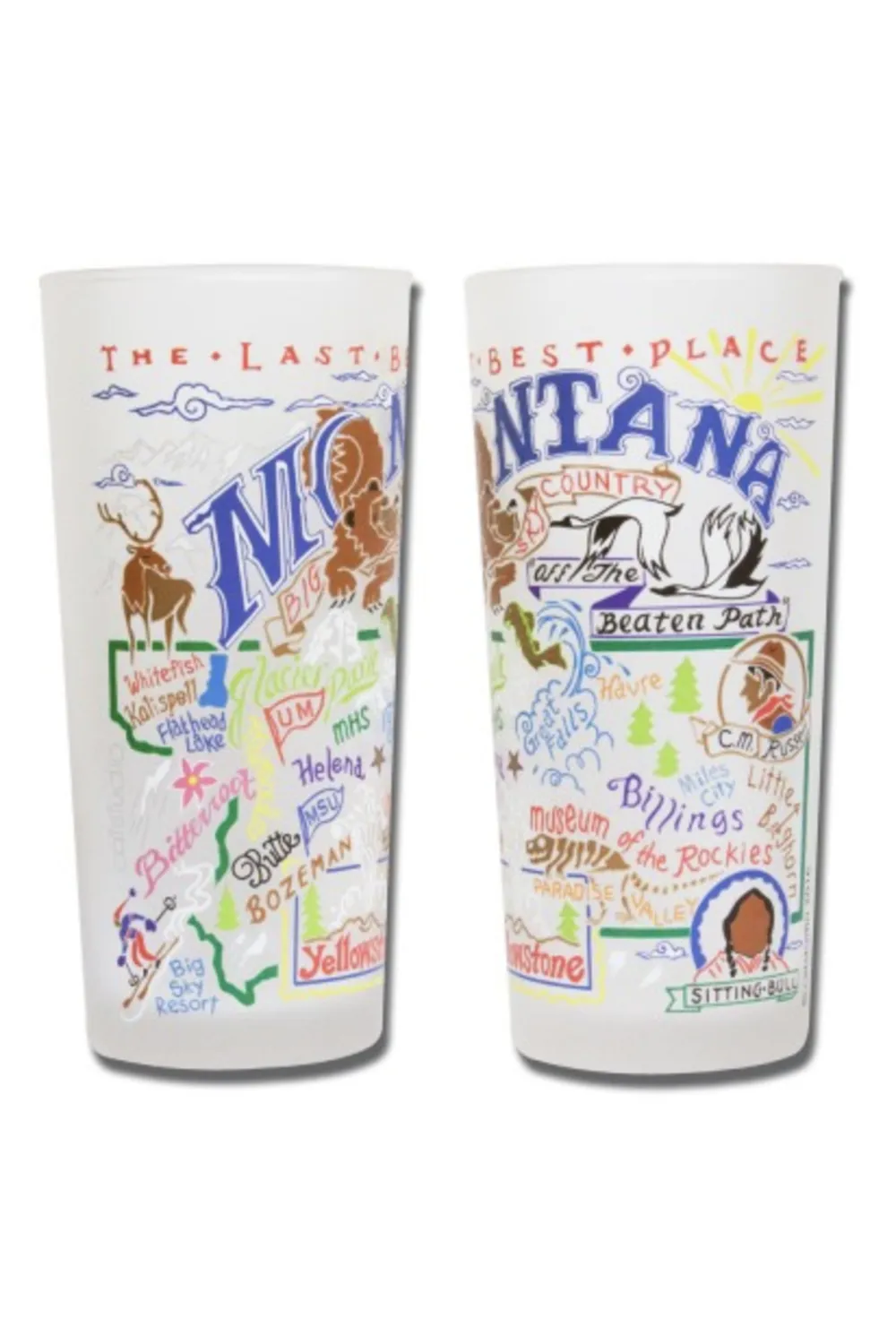 CS Frosted Glass Tumbler Cup - Montana