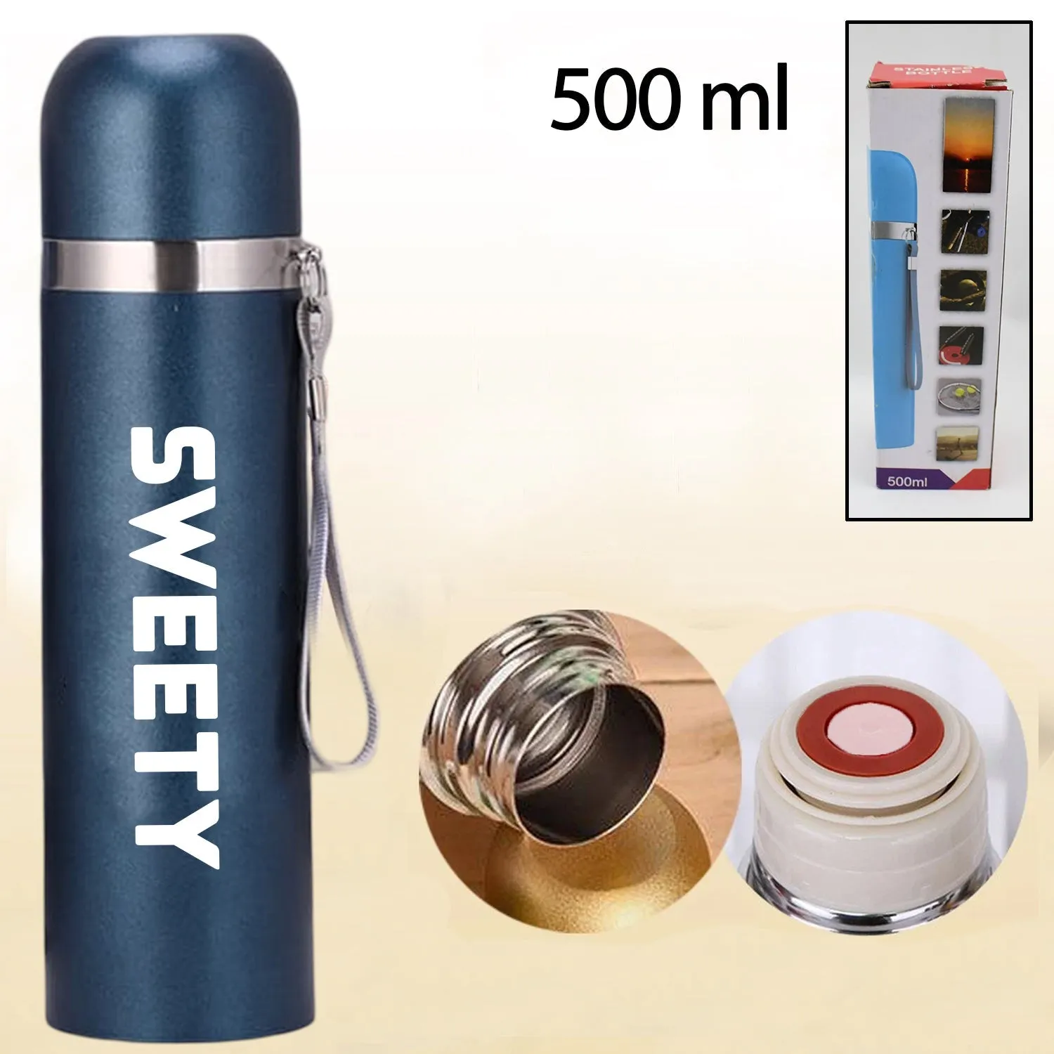 Customize Stainless Steel Thermal mug / Water Bottle, vacuum flask (500 ML / 1 Pc / Mix Color)