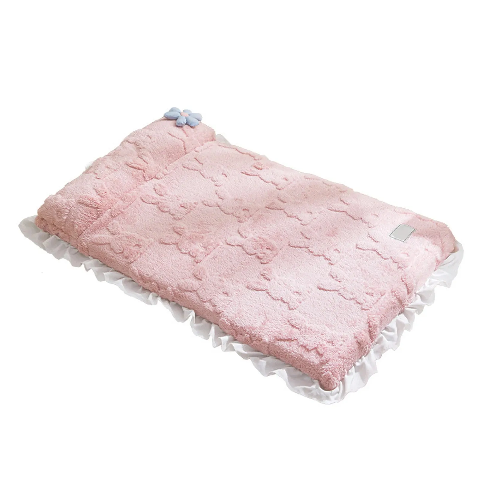 Cute Washable Soft Plush Dog Bed - Comfortable Pet Mattress, Dog Cushion, Puppy Blanket for Indoor Cat and Dog Mat