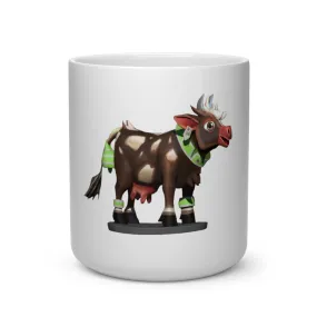 Dark Brown Cow Heart Shape Mug