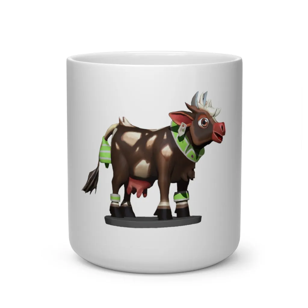 Dark Brown Cow Heart Shape Mug