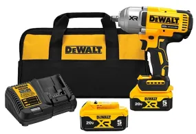 DeWALT DCF900P2 Impact Wrench with Hog Ring Anvil, Battery Included, 20 V, 5 Ah, 1/2 in Drive, Standard Drive