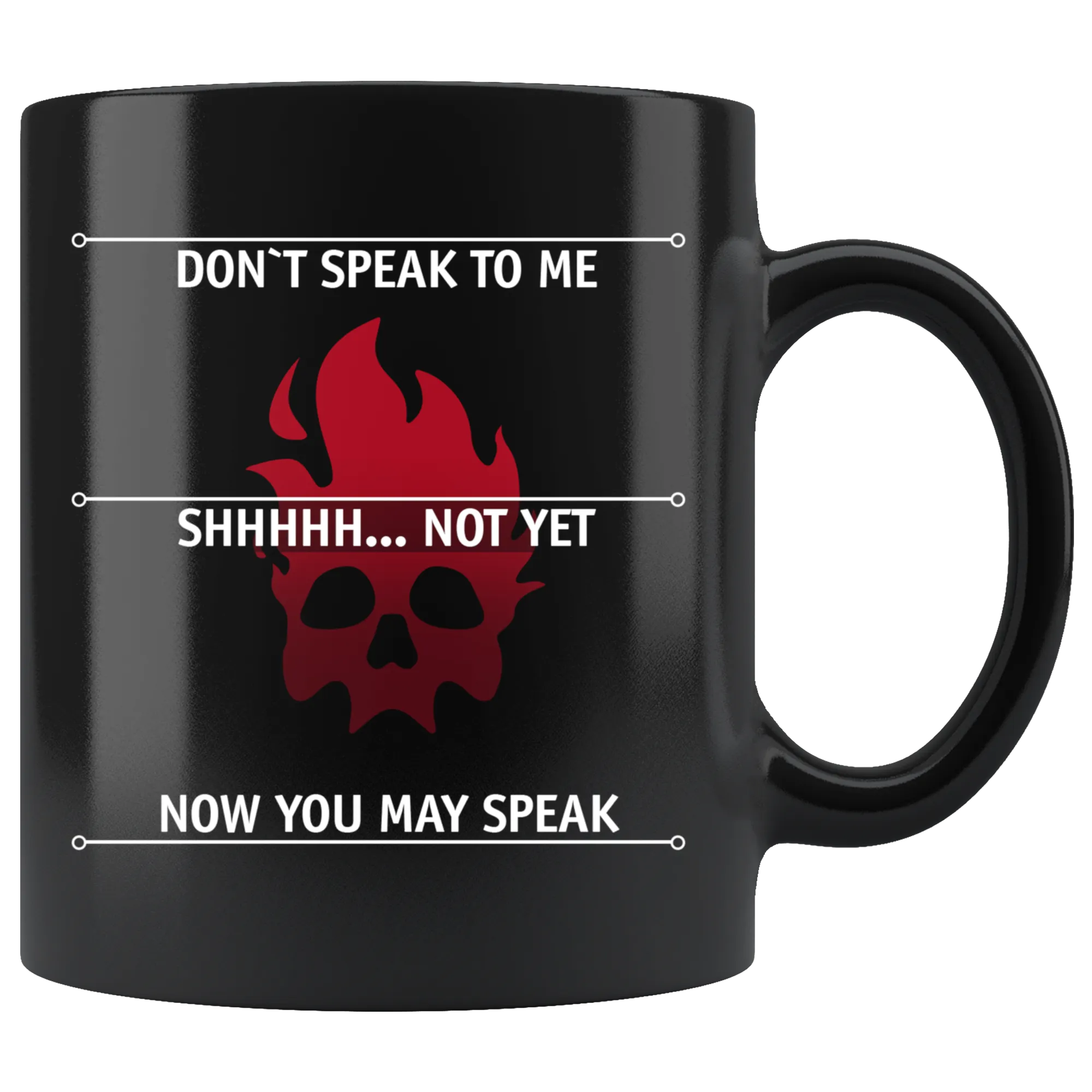 Don't Speak To Me Mug Black