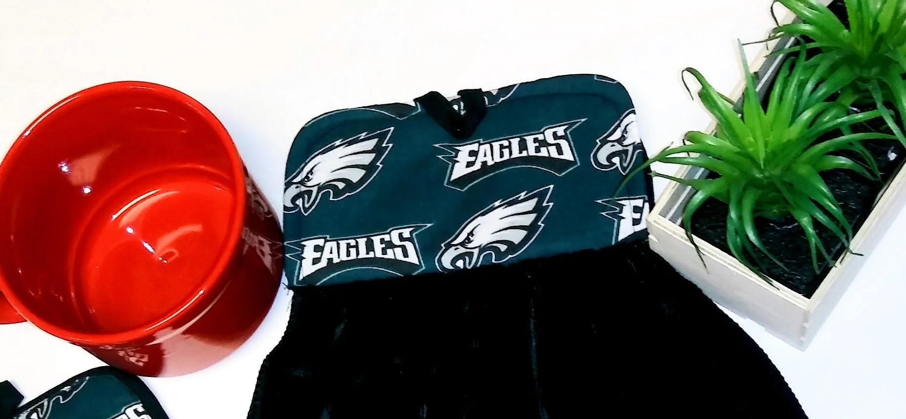 Eagles Hanging Double Layer Dish Towel w/ Pot Holder