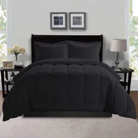 Elegant Comfort 3-Piece Box Stitched Comforter & Shams - Duvet Insert with 4 Corner Tabs