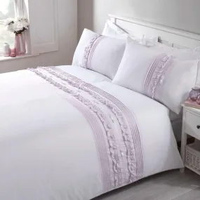 Embellished Ruffled with Ribbon Duvet Set