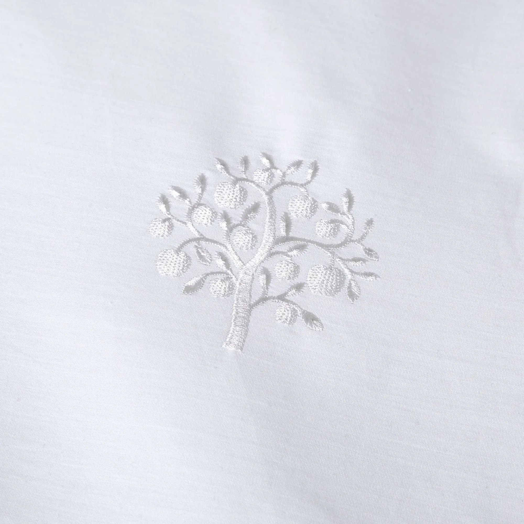 Embroidered Trees Duvet Cover Set by Appletree Boutique in White