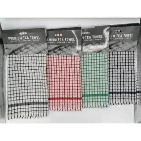 Emma Barclay Cristo Premium Tea Towel Extra Large - Mono Check Assorted Colours (1 Sent)