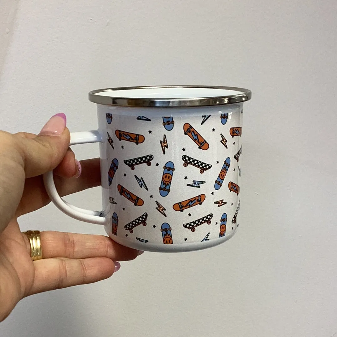 Enamel Mug - Skateboards