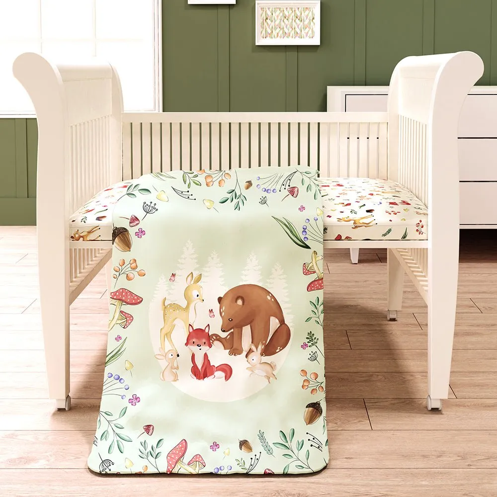 Fancy Fluff Organic Toddler Comforter- Woodland