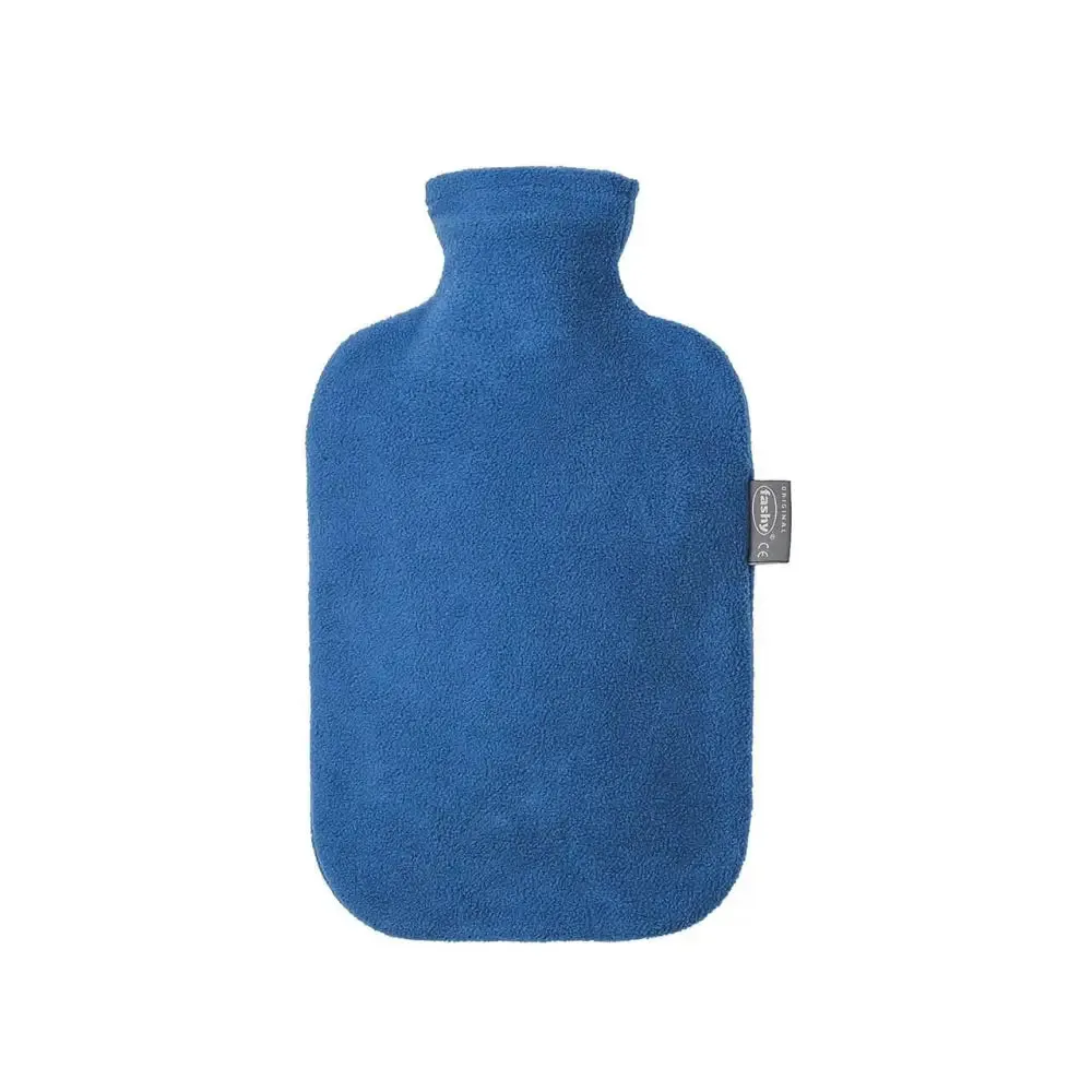 Fashy Hot Water Bottle With Removeable Fleece Cover 2 Litre Blue