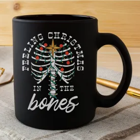 Feeling Christmas In My Bones Funny Rib Cage Decorations Mug