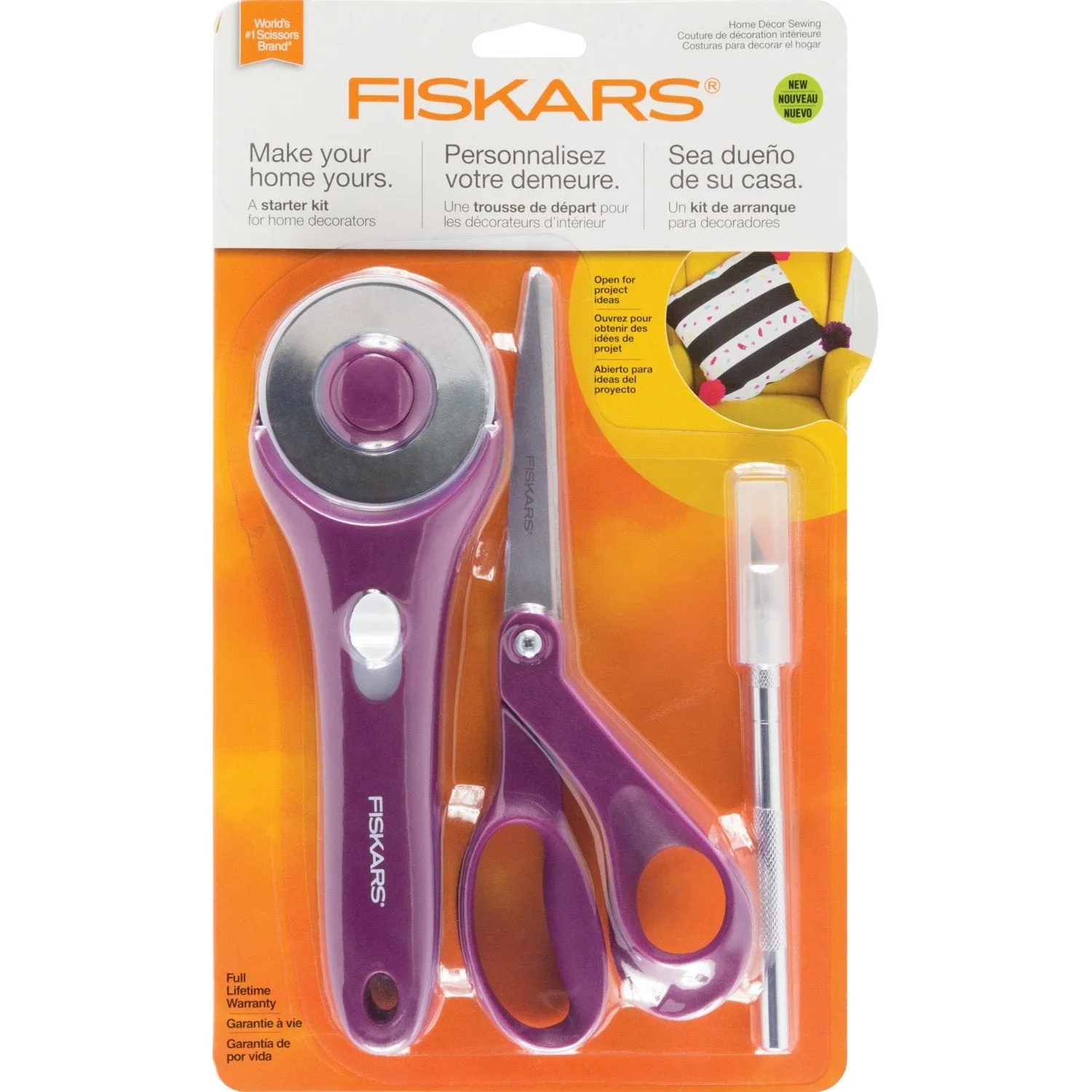 Fiskars Home Decor Sewing Starter Set - Purple