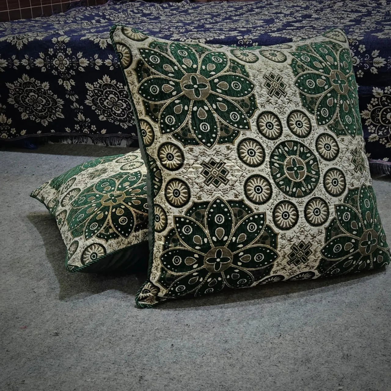 Floor Cushion Cover 2Pcs Set