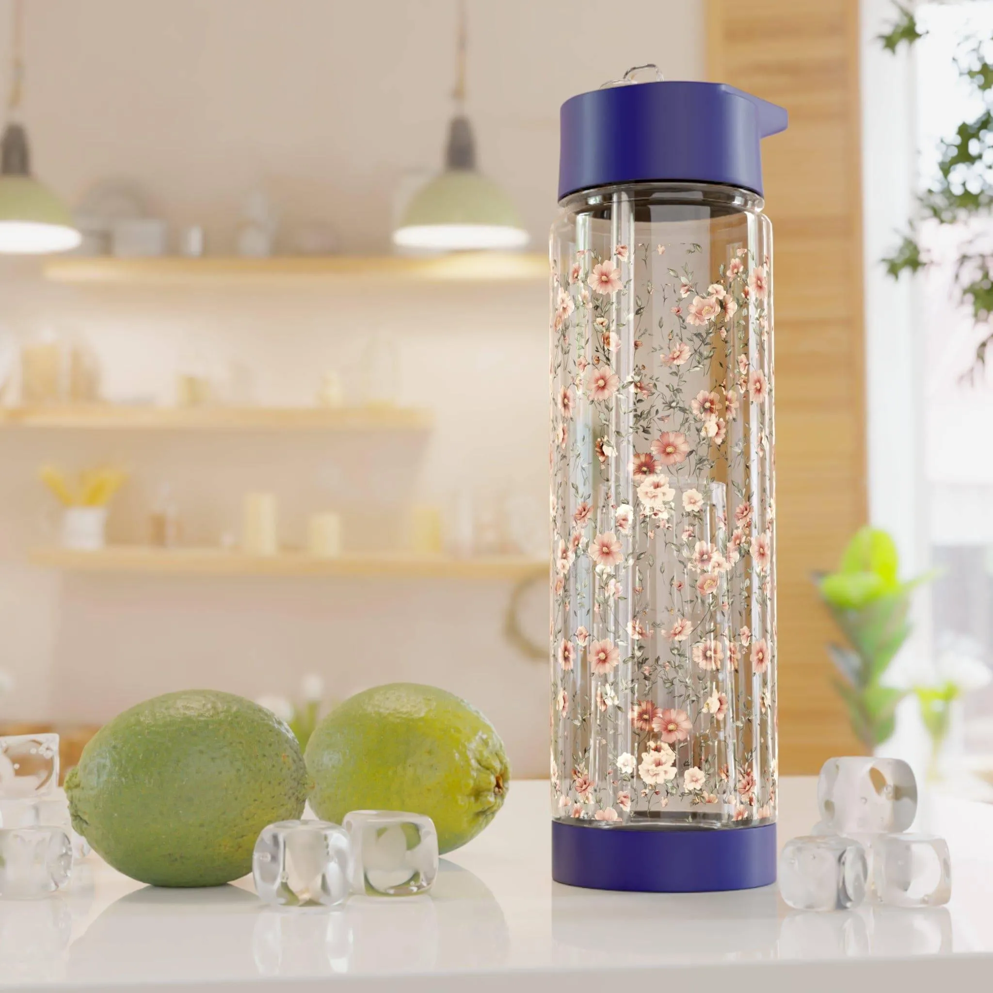 Floral Infuser Water Bottle