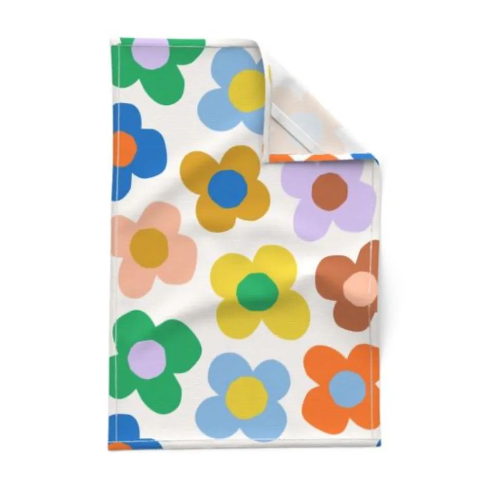 Floral Toss Tea Towel - Multi