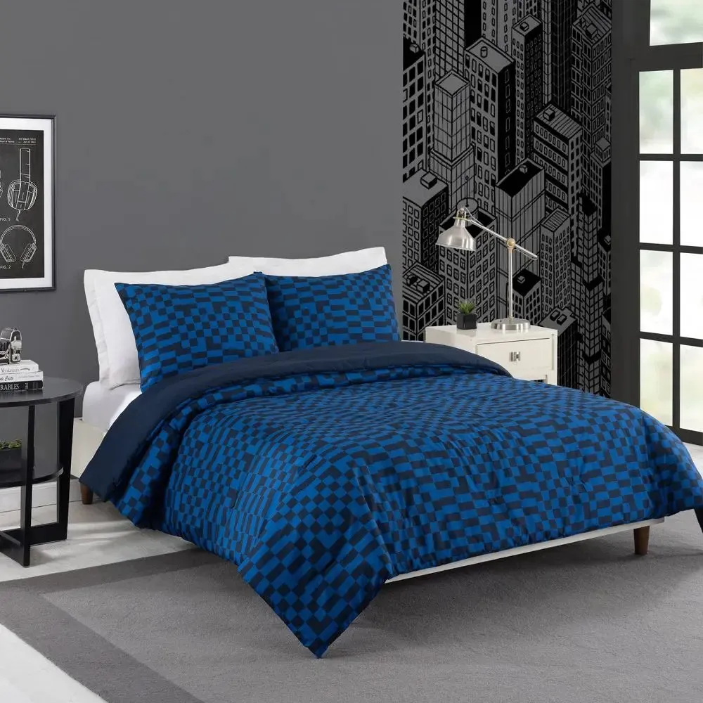 Full/Queen Teen Comforter Set Tonal Blue - Makers Collective