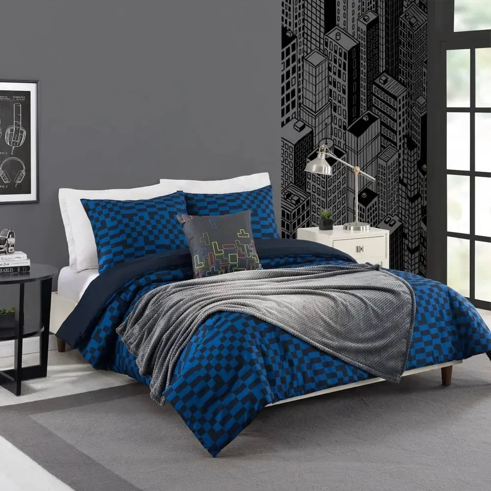 Full/Queen Teen Comforter Set Tonal Blue - Makers Collective