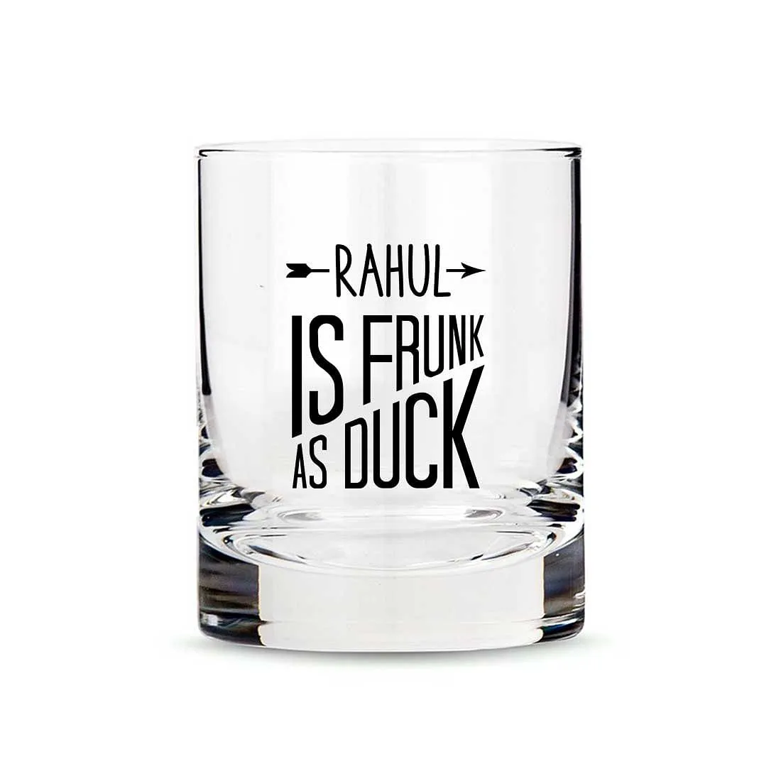 Funny Personalized Whiskey Glass - Gift for Him Husband Boyfriend - Frunk Duck