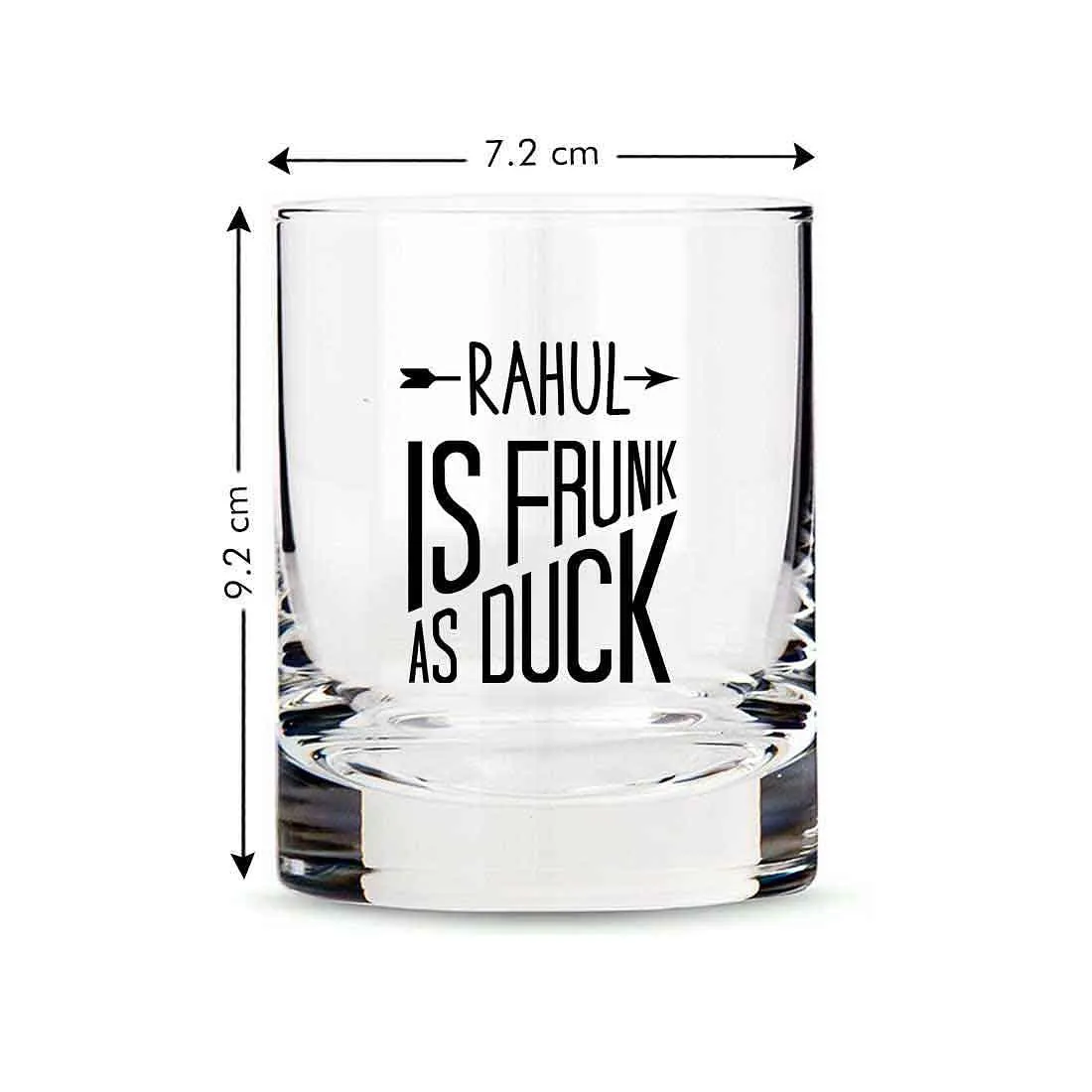 Funny Personalized Whiskey Glass - Gift for Him Husband Boyfriend - Frunk Duck