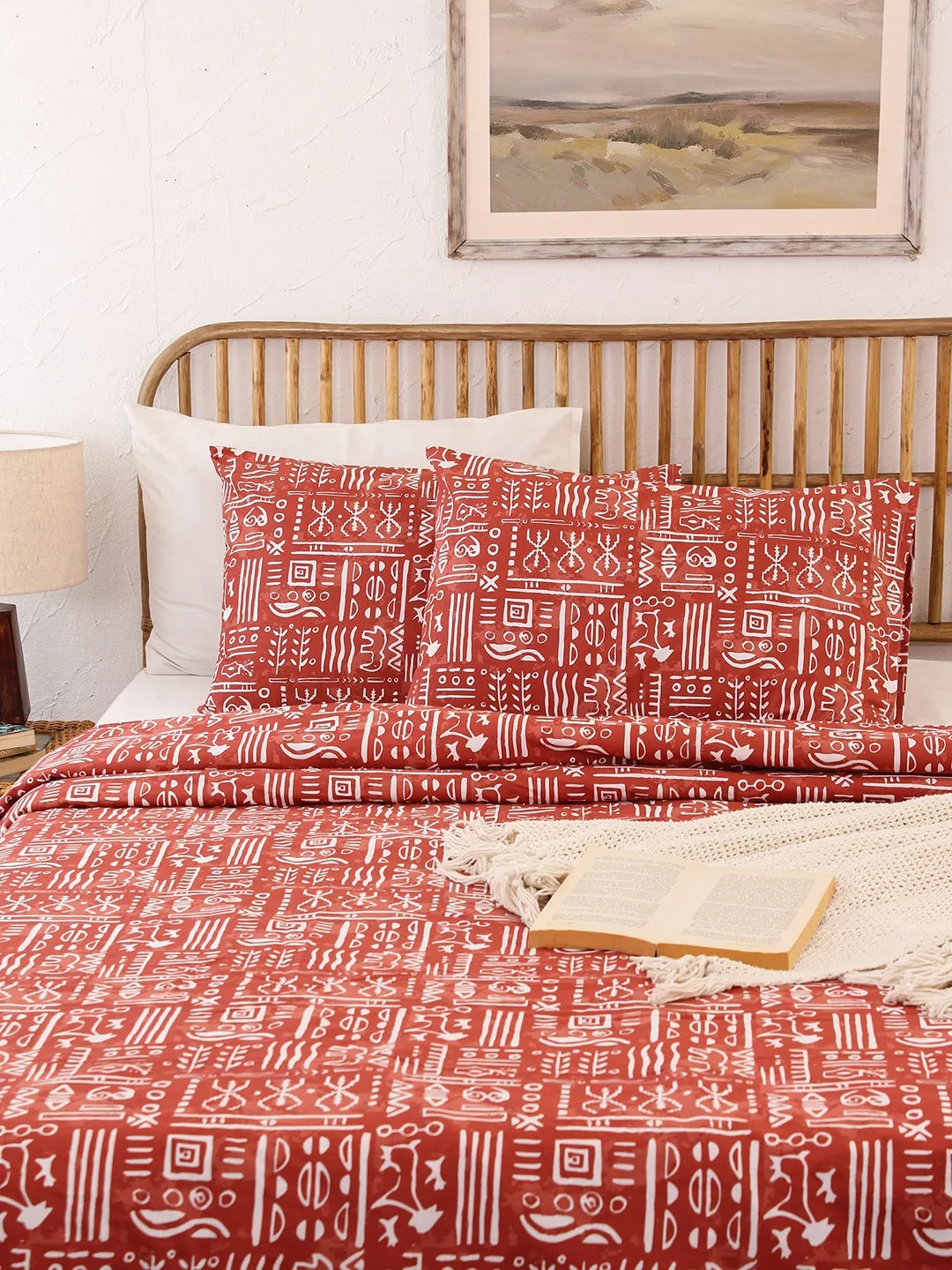 Gamathi Single Duvet Cover (Rust)