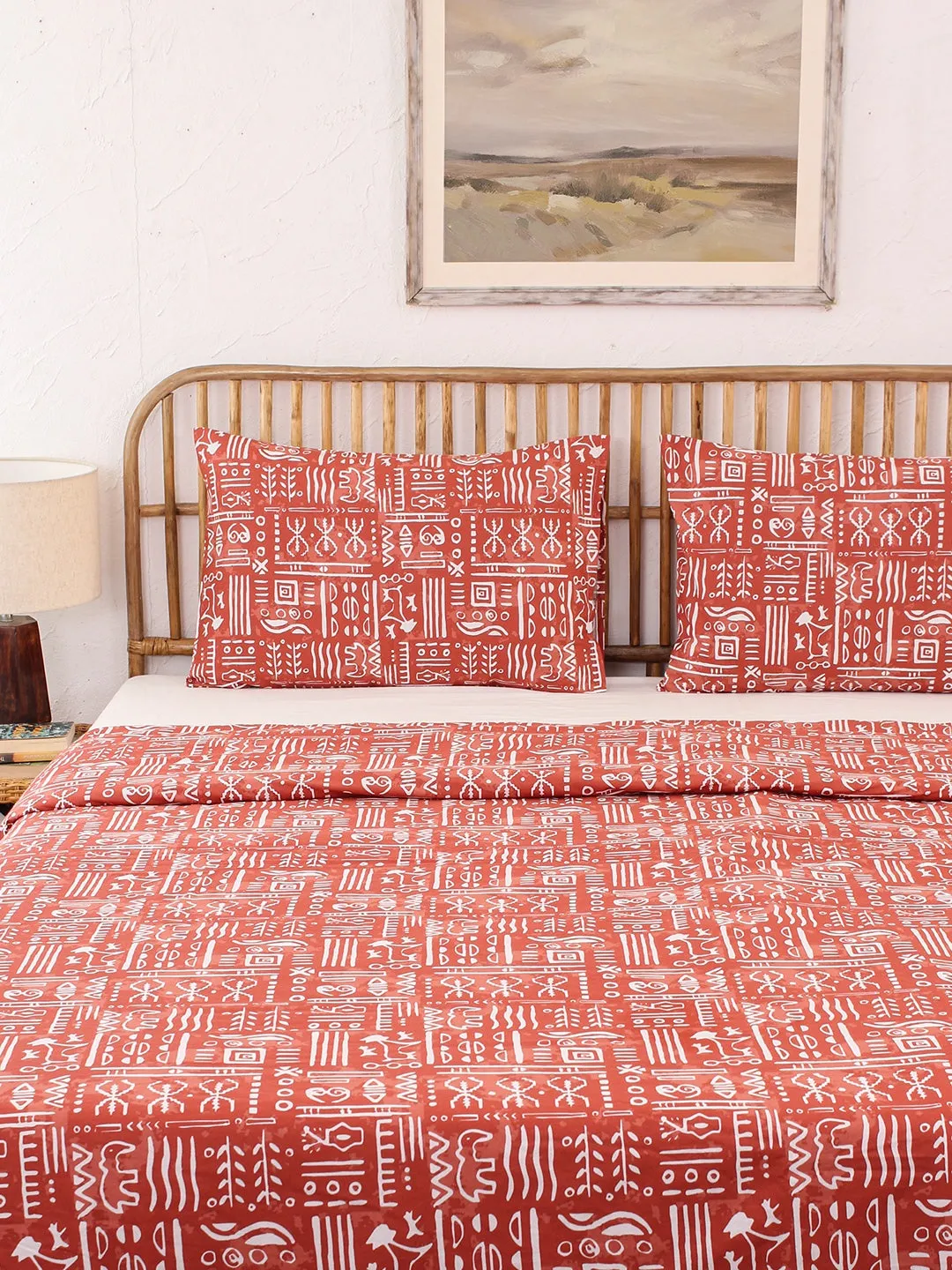 Gamathi Single Duvet Cover (Rust)