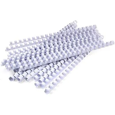 Gbc Plastic Binding Comb Round 21 Loop 16Mm A4 White Pack 100