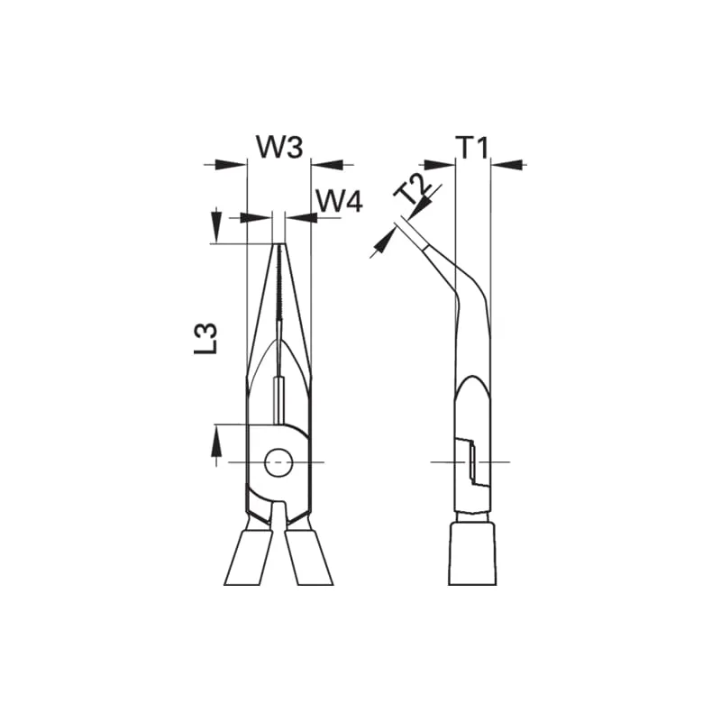 Gedore 1552147VDE Bent Nose Telephone Pliers