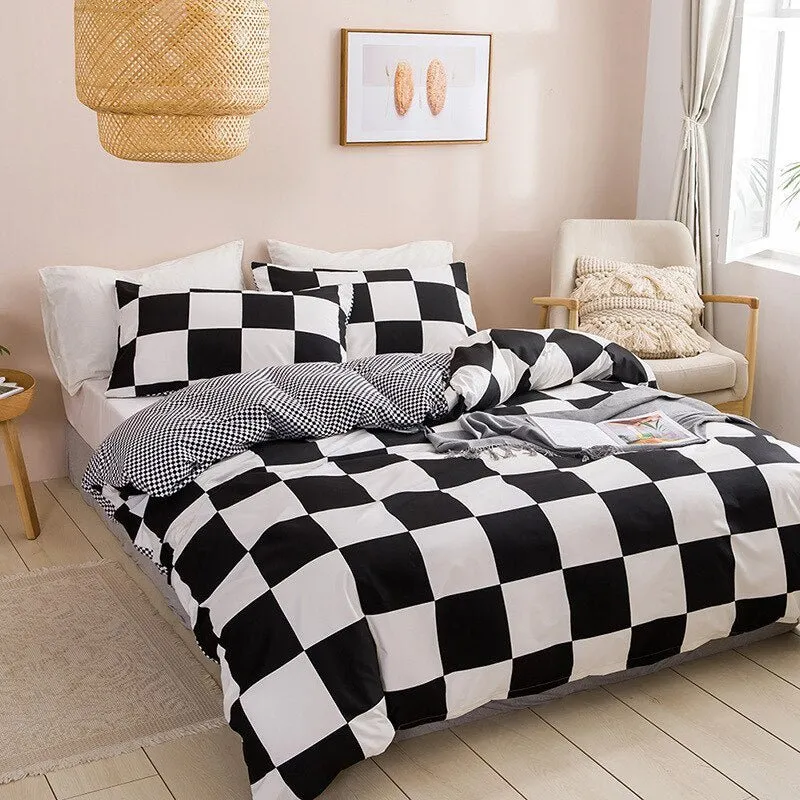 Geometric Print Queen Bedding Set