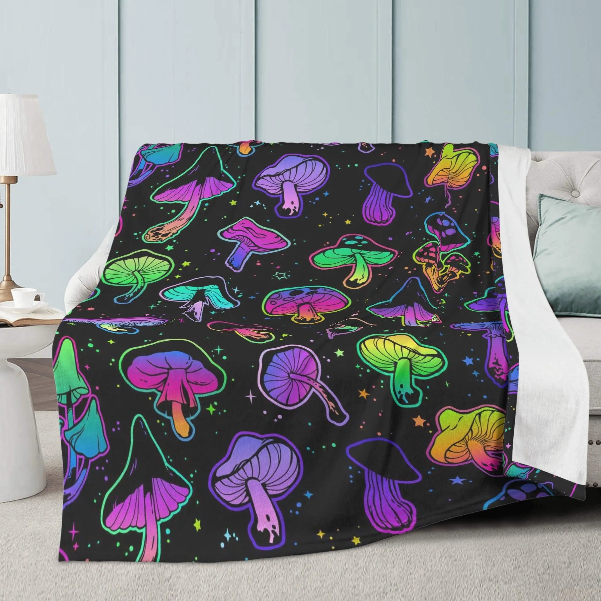 Groovy Mushroom Blanket Fleece