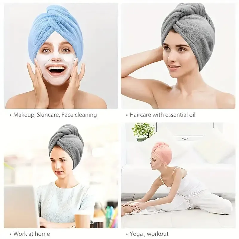 Hair Wrap Towel  - Quick Drying, Microfiber Towel for Hair