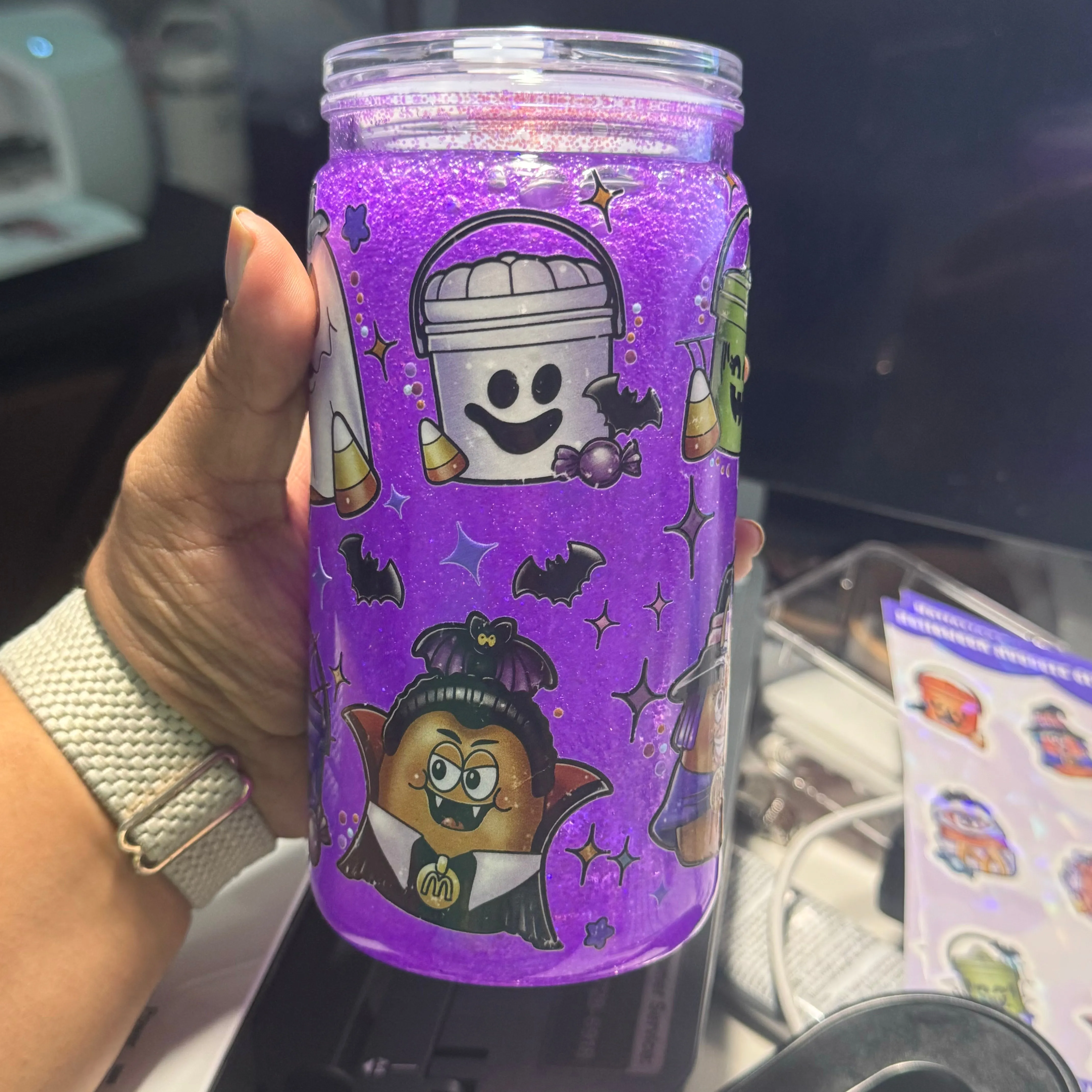 Halloween Nostalgic Nuggies 16oz/12oz Acrylic Can Cup