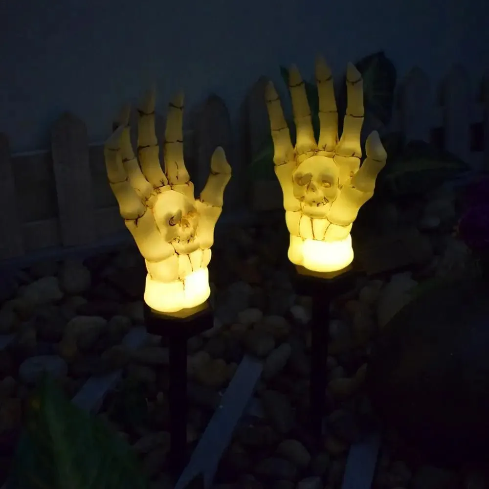 Halloween Solar Hand Light - Solar Skeleton Stakes Lamp