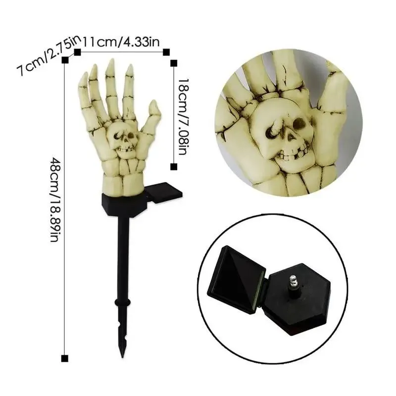 Halloween Solar Hand Light - Solar Skeleton Stakes Lamp