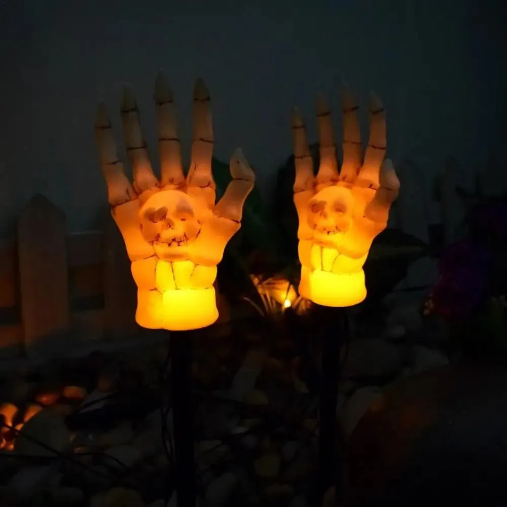 Halloween Solar Hand Light - Solar Skeleton Stakes Lamp