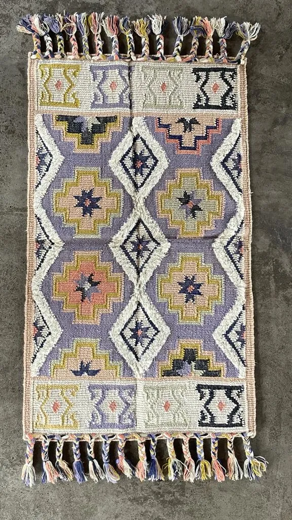 Hand Knotted Wool & Cotton RUG 23 (3x5 ft)