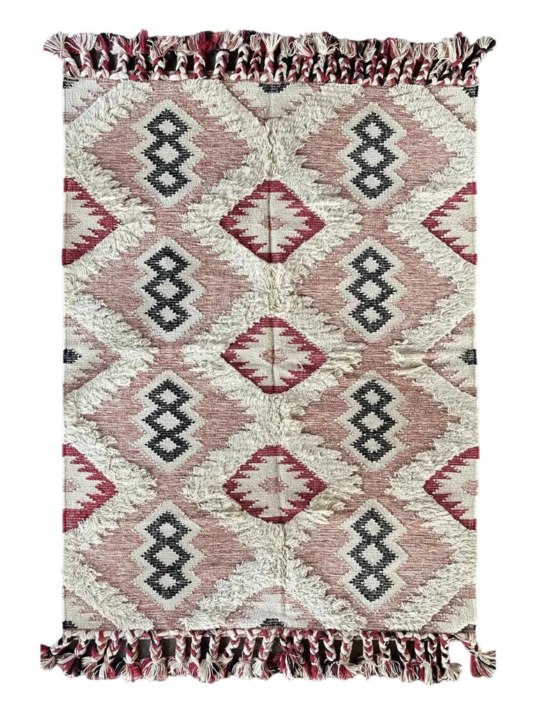 Hand Knotted Wool & Cotton RUG 38 (4.5x6.5 ft)