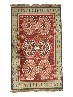 Hand Knotted Wool & Cotton  RUG 8 (5x8 ft)