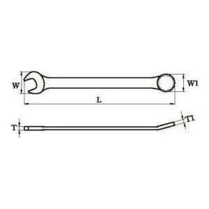 Hans 1165M Gear Ring - Open End Wrench / Ratchet Box Wrench (Mirror Finished)