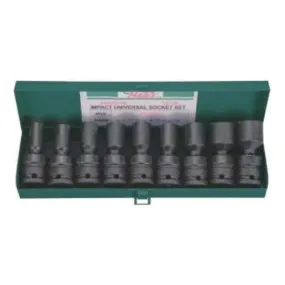 Hans 846020-9M 1/2" Dr.  9pcs Impact Socket Wrench Set 6pts