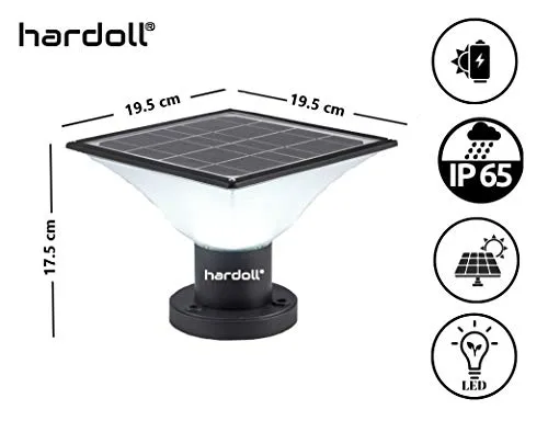 Hardoll Solar Lights for Outdoor Home Garden 20 LED Waterproof Pillar Wall Gate Pillar Lamp(Multiple Color, Pack of 2)