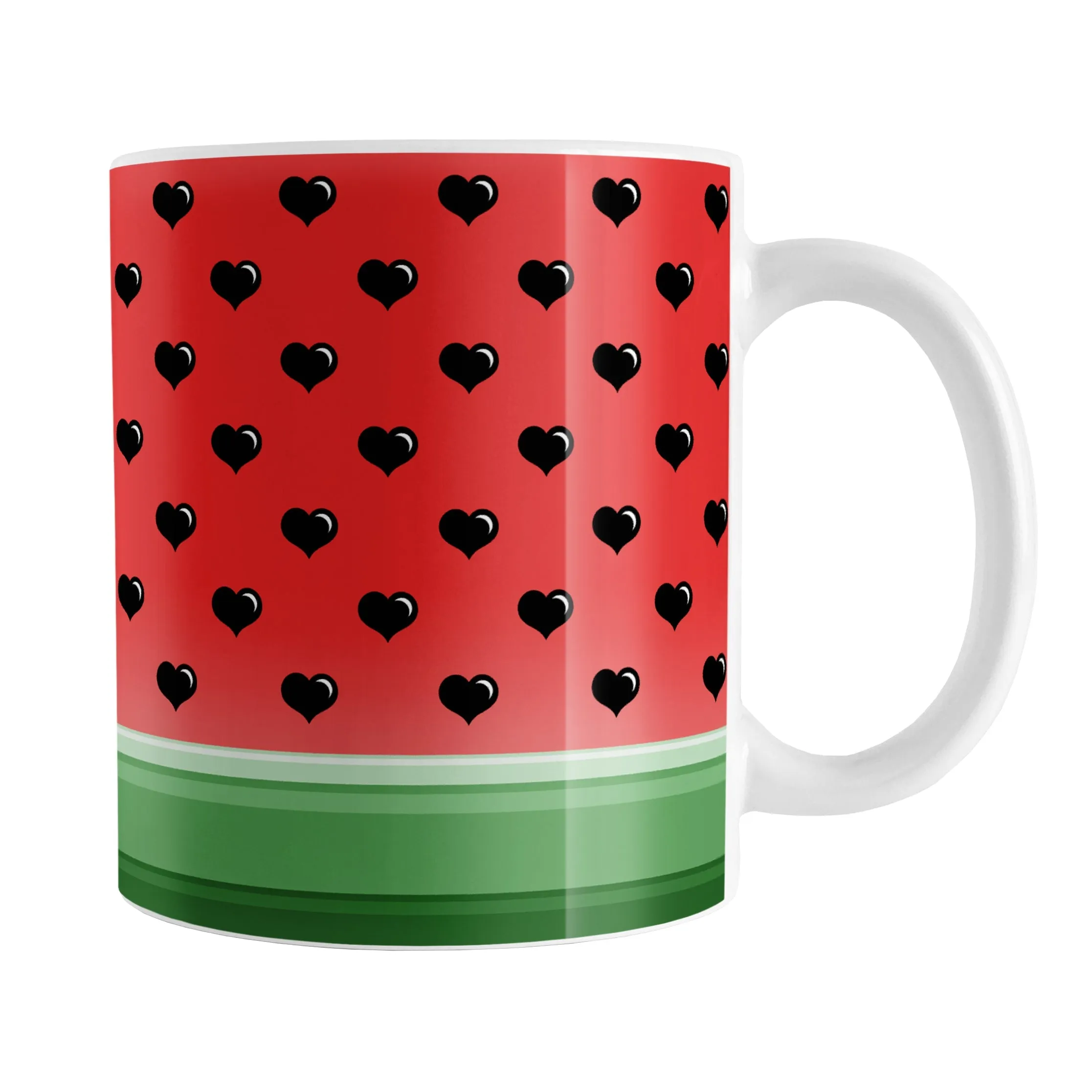 Hearts Pattern Watermelon Mug