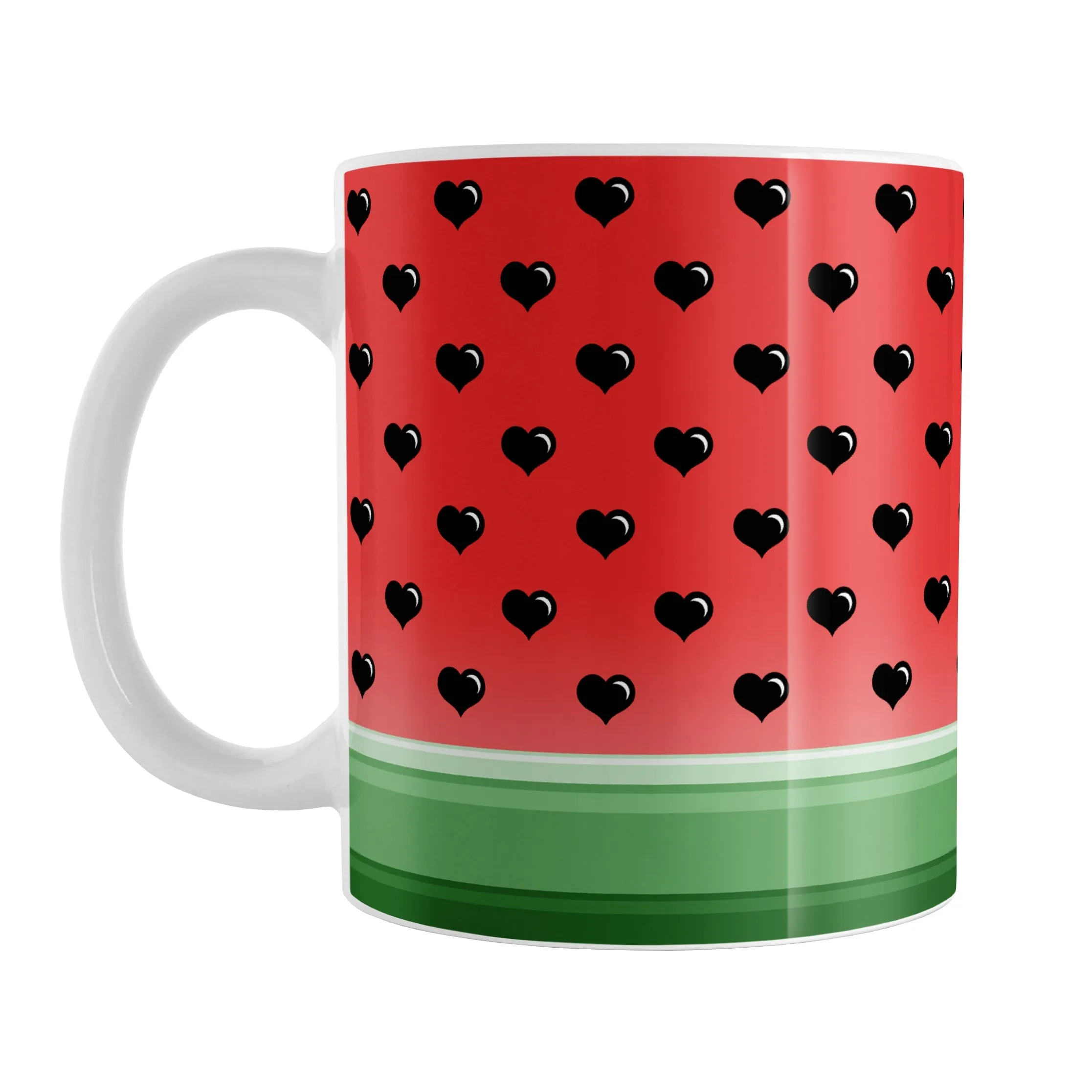 Hearts Pattern Watermelon Mug