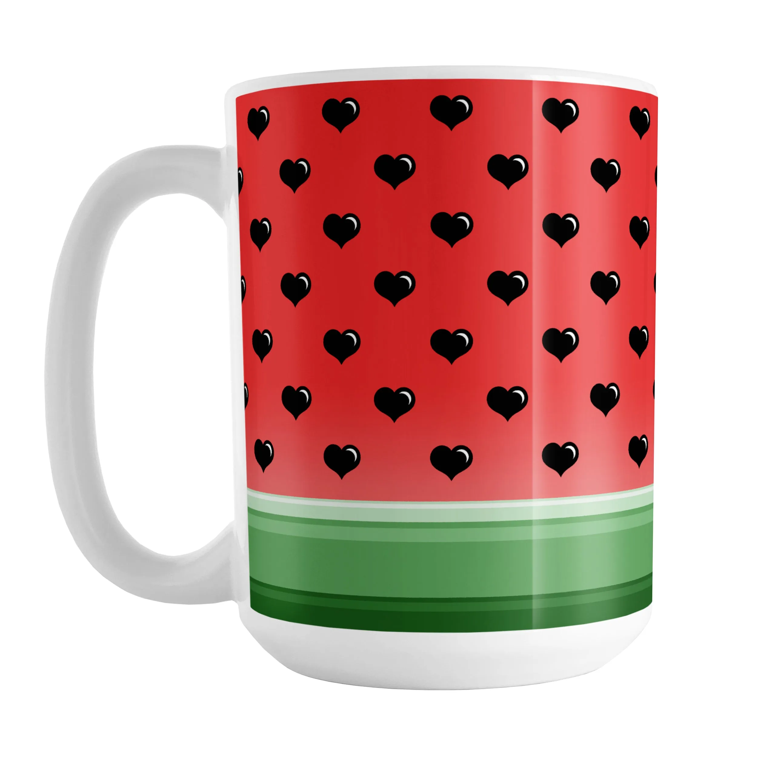 Hearts Pattern Watermelon Mug