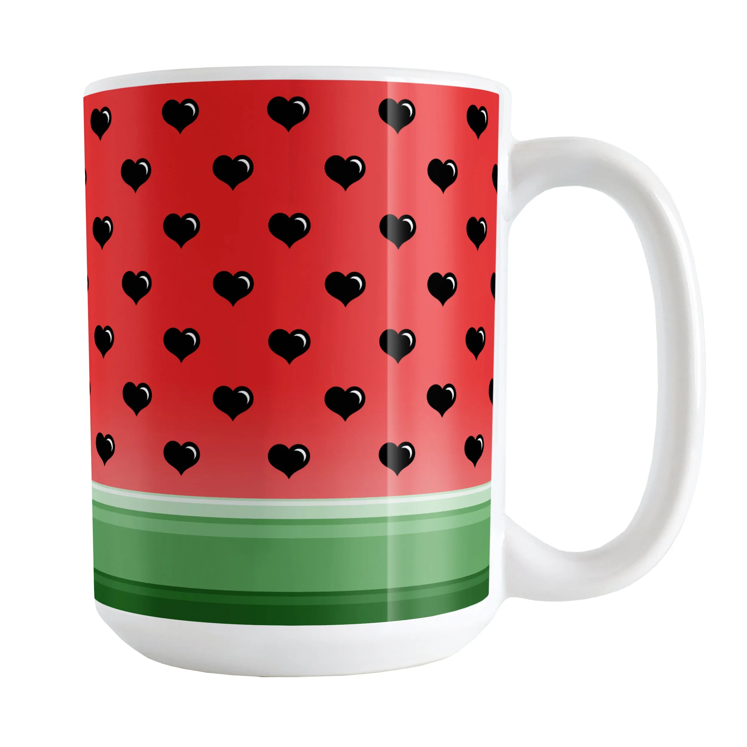 Hearts Pattern Watermelon Mug