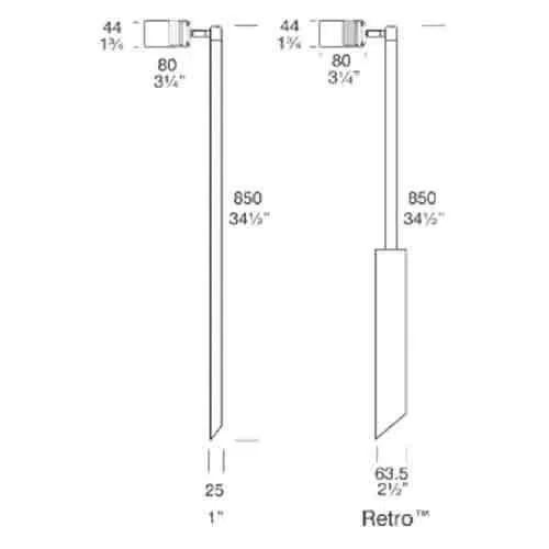 Hunza Euro Single Pole Light